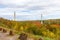 Penobscot Narrows Bridge and Observatory on an autumn day