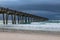 Pensacola Beach pier after a rain storm passed through