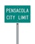 Pensacola City Limit road sign