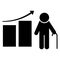 Pension fund icon. Finance investment and saving vector illustration