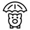 Pension money icon, outline style