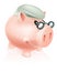 Pension savings piggy bank