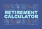 Pension sum calculator word concepts banner