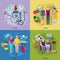 Pensioners Life Concept Icons Set
