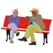 Pensioners talking