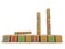 Pensions concept - Child\'s play building blocks