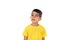 Pensive child with yellow t-shirt