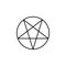 Pentacle, magic icon. Element of magic for mobile concept and web apps icon. Thin line icon for website design and development