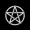 Pentacle magic sign. Black background