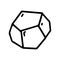 pentagon dodecahedron line vector doodle simple icon