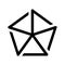 Pentagonal cross symbol icon