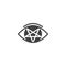 Pentagram eye vector icon