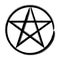 Pentagram occult symbol isolated over white