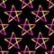 Pentagram occult symbol seamless pattern