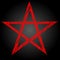 Pentagram or pentalpha or pentangle. dot work ancient pagan symbol of five-pointed star isolated illustration. Black work, flash