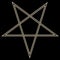 The pentagram, the sign of Lucifer. Black magic sign