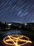 Pentagram and Star Trails