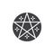 Pentagram star vector icon