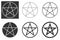 Pentagram vector icon. Isolated vector Illustration. Black on White background. EPS Illustration.