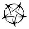 Pentagram - vector illustration of tattoo five-pointed star