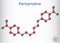 Pentamidine molecule. It is antimicrobial, antifungal drug. Used to treat Pneumocystis pneumonia in patients infected with HIV.