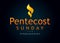 Pentecost Sunday flame card