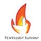 Pentecost Sunday Special card design for print