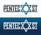 Pentecost text with Israel star and Holy Spirit Dove graphic