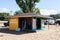 PENTICTON, CANADA - JULY 4, 2020: beach rental store on a popular beach for tourists and locals