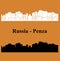 Penza, Russia city silhouette
