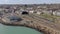 Penzance Railway Station in Cornwall UK Aerial