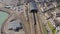 Penzance Railway Station in Cornwall UK Aerial