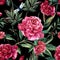 peonies seamless pictures