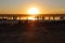 People admire the sunset on Kuyalnik Estuary