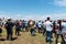 People during air show of historic aircraft