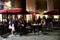 People at Al Fresco Restaurant at Night, Piazza Garibaldi, Pisa, Tuscany, Italy