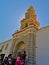 People ar Panormitis monastery entrance