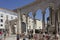 People around the peristyle of Diocletian Palace in Split