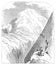 People ascending mont blanc mountain vintage engraving