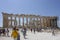 People on the Athen Acropolis with Partheon behind