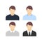 People avatar, man, bussinessman icon, guy vector image