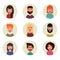 People avatars collection. Business characters. Businessman and businesswoman.