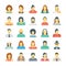 People Avatars Colored Vector Icons 3