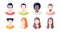 People avatars set isolated on a white background. Profile picture icons. Male and female faces. Cute cartoon modern simple design