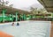 People Bath in Hot Spring Pool in Berastagi, Indonesia