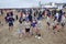 People on the beach, Belgium