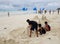 People on beach in Boracay island, Philippines