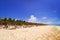 People on the beach of Playacar at Caribbean Sea