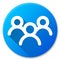 People blue circle icon design