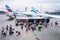 People Boarding airplane in Vienna